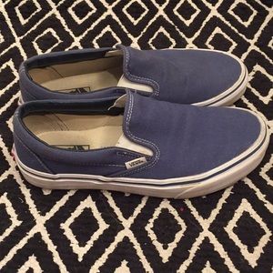 Vans Light Blue Canvas Slip Ons